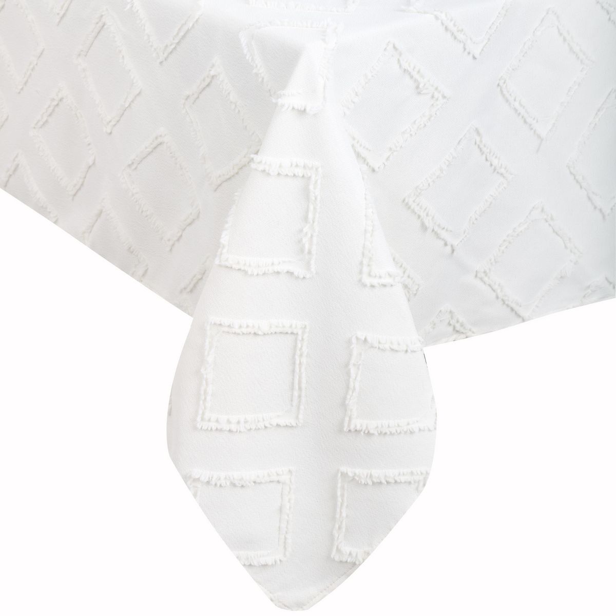 JUST HOME COLLECTION - Mantel Jacquard Cuadrado 180x180cm Blanco