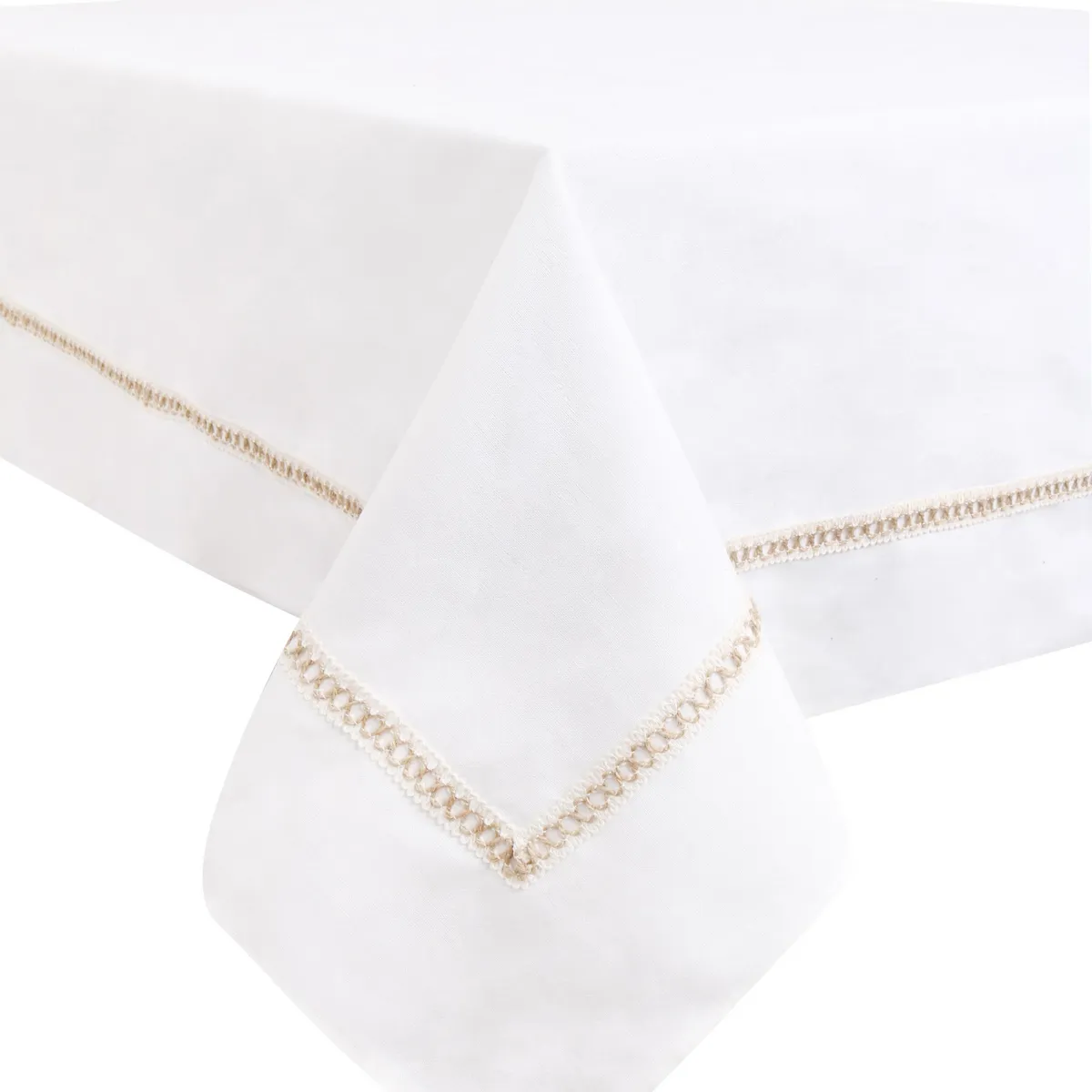 JUST HOME COLLECTION - Mantel Cuadrado 180x180 cm Algodón Blanco