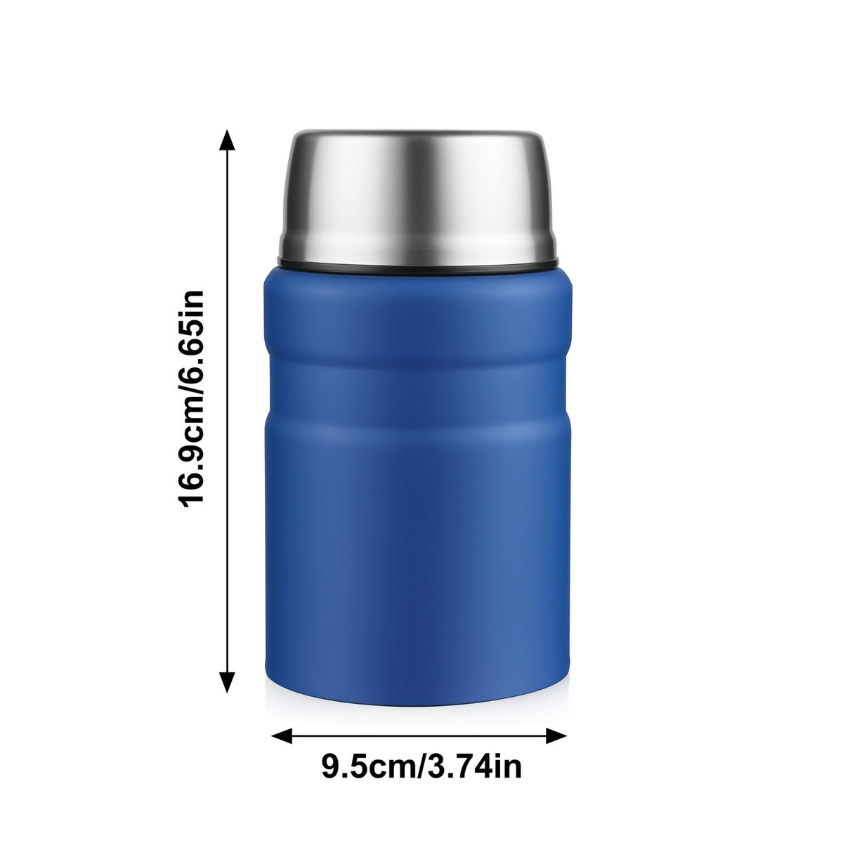 JUST HOME COLLECTION - Termo de Comida 500ml Azul Acero Inoxidable