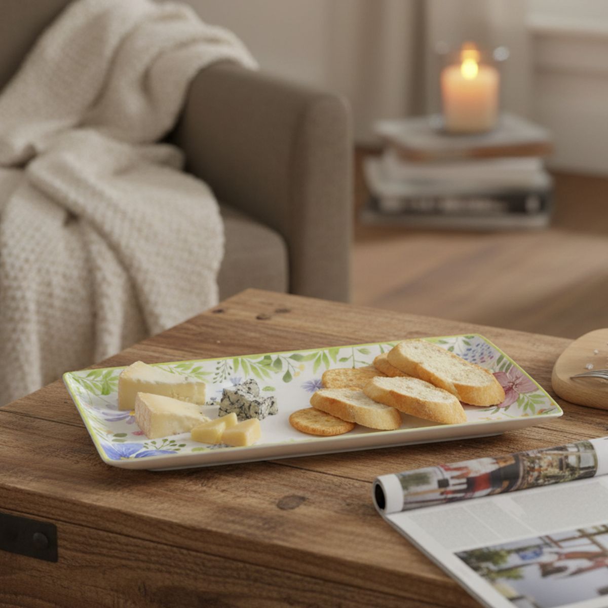 JUST HOME COLLECTION - Fuente Flor Ring Verde 29.5x15cm