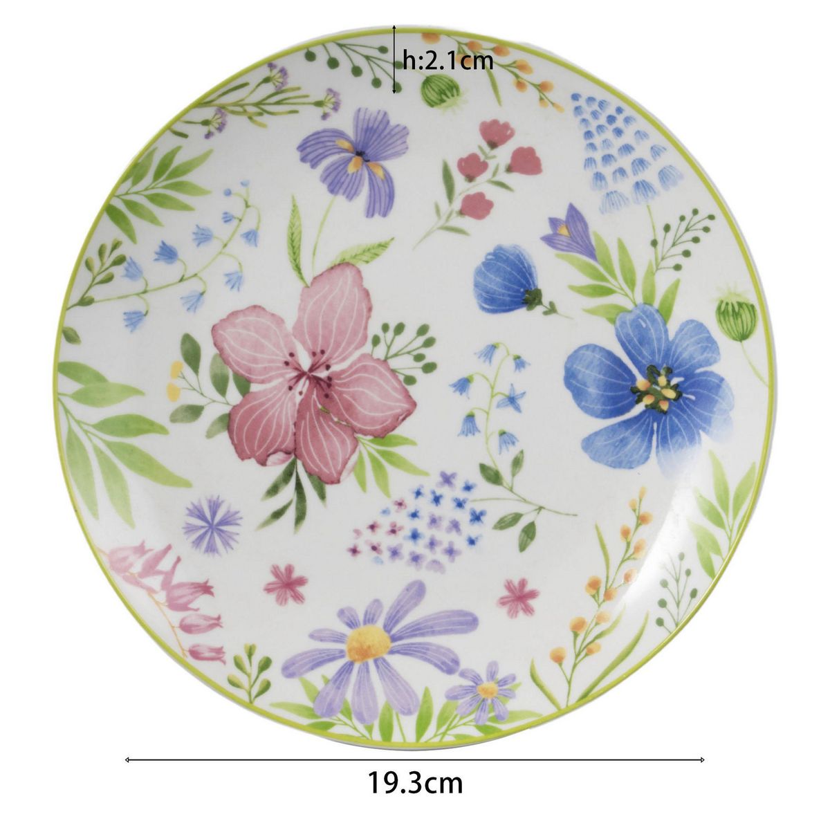 JUST HOME COLLECTION - Plato Flores Ring Verde 19.3 cm