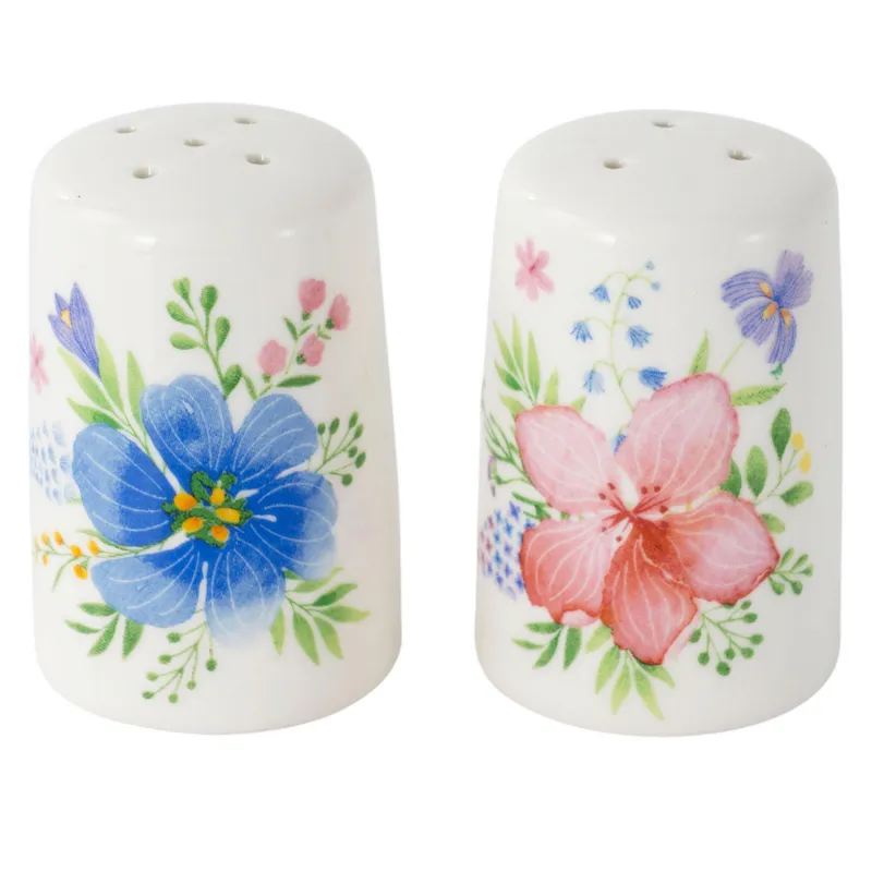 JUST HOME COLLECTION - Saleros y Pimenteros 6cm Flores