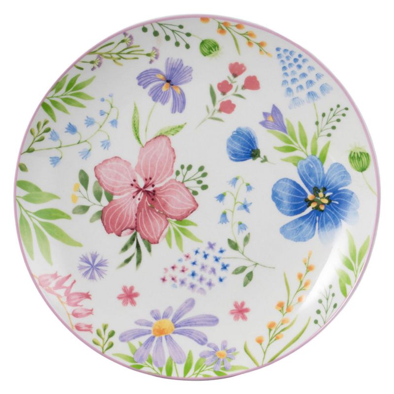 JUST HOME COLLECTION - Plato Flores Ring Rosado 19.3 cm