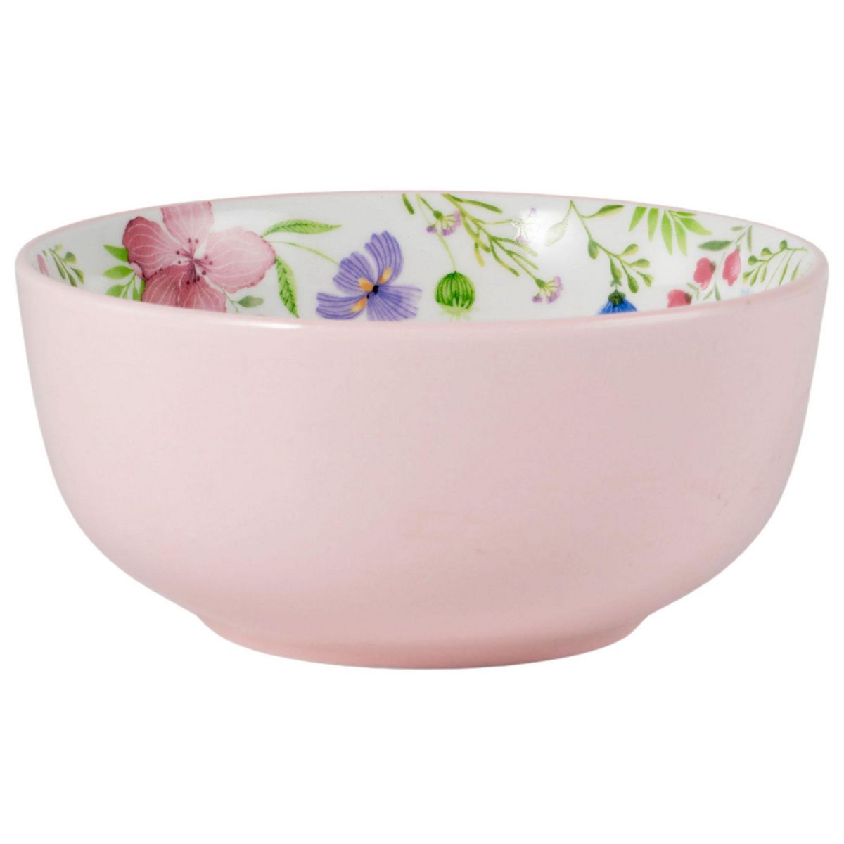 JUST HOME COLLECTION - Bowl Flores Rosado 13.5 cm