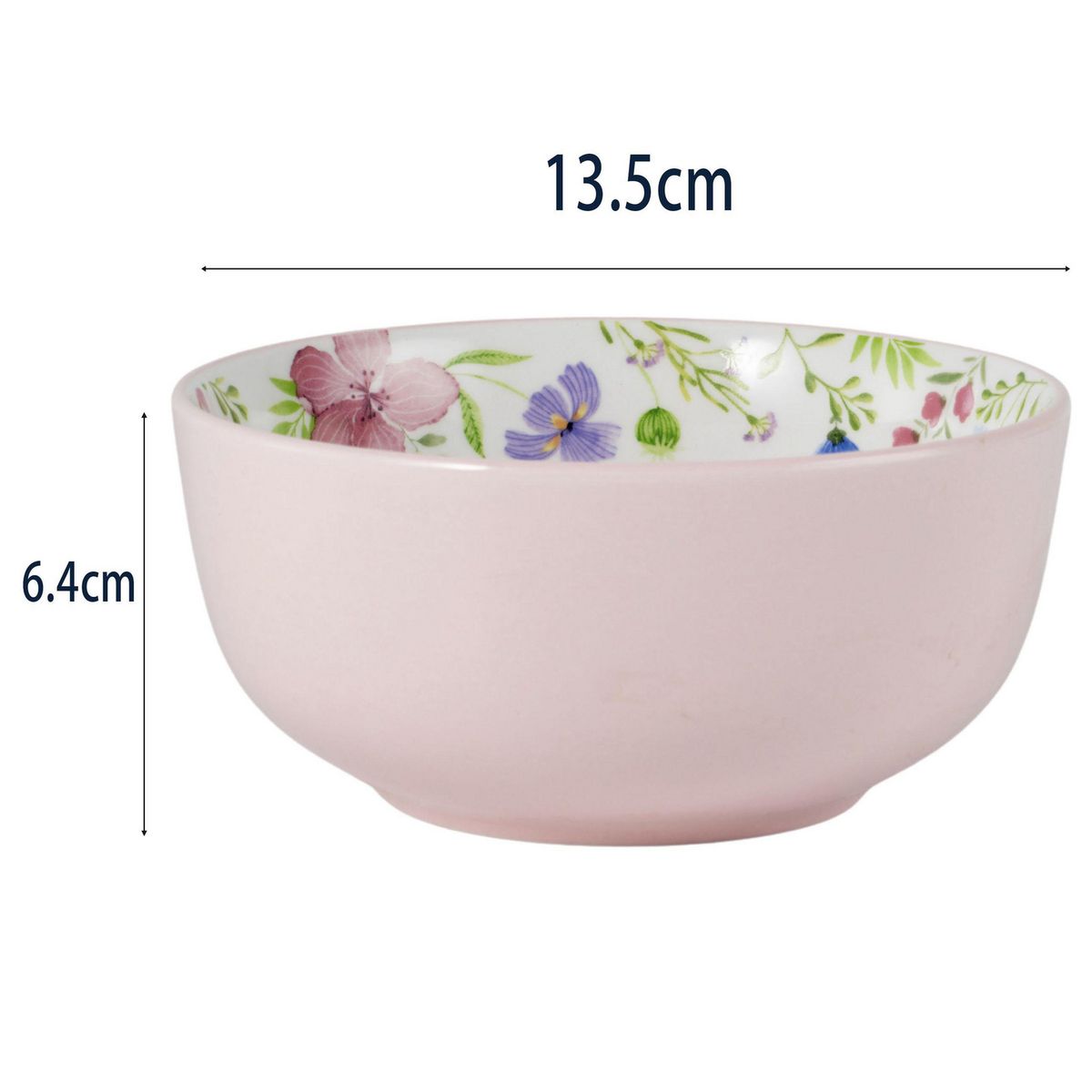 JUST HOME COLLECTION - Bowl Flores Rosado 13.5 cm