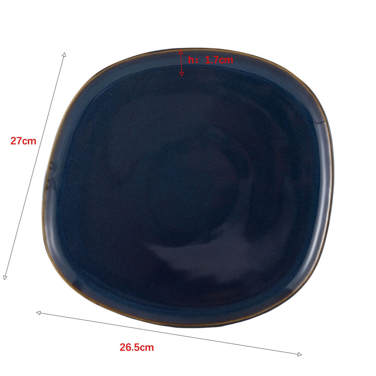 JUST HOME COLLECTION - Set x4 Platos Cerámica 26.5cm Azul