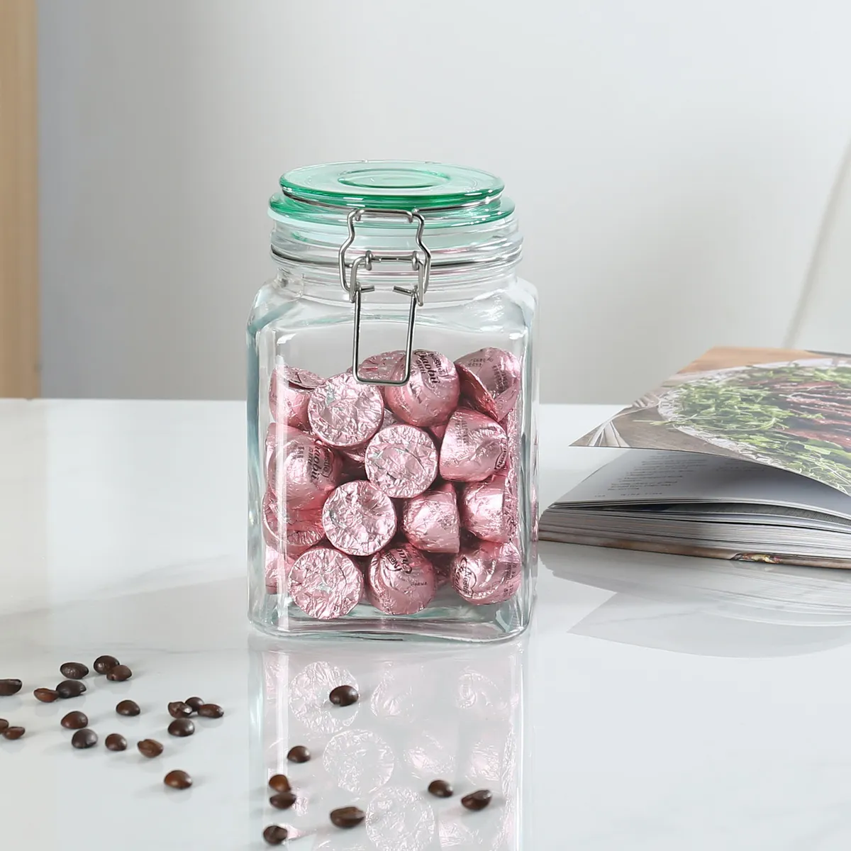 JUST HOME COLLECTION - Frasco con Tapa Clip 1100ml Vidrio