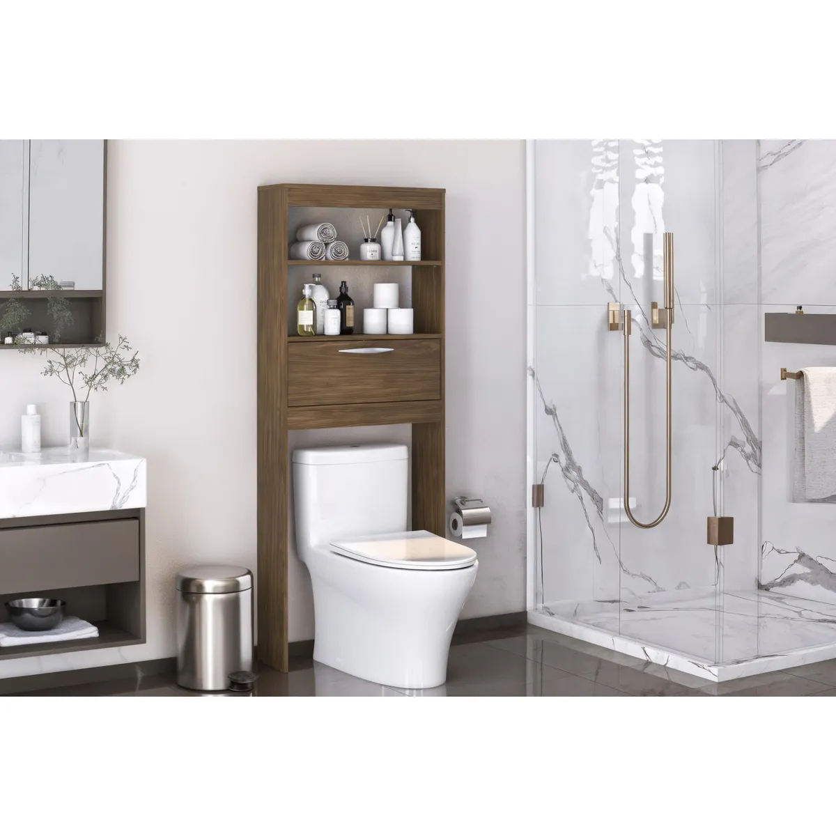 DITALIA - Mueble de Baño Auxiliar Maderado