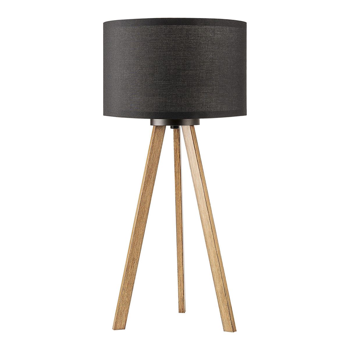 JUST HOME COLLECTION - Lámpara de Mesa Tripod 1L E27 Negro 28x60 cm