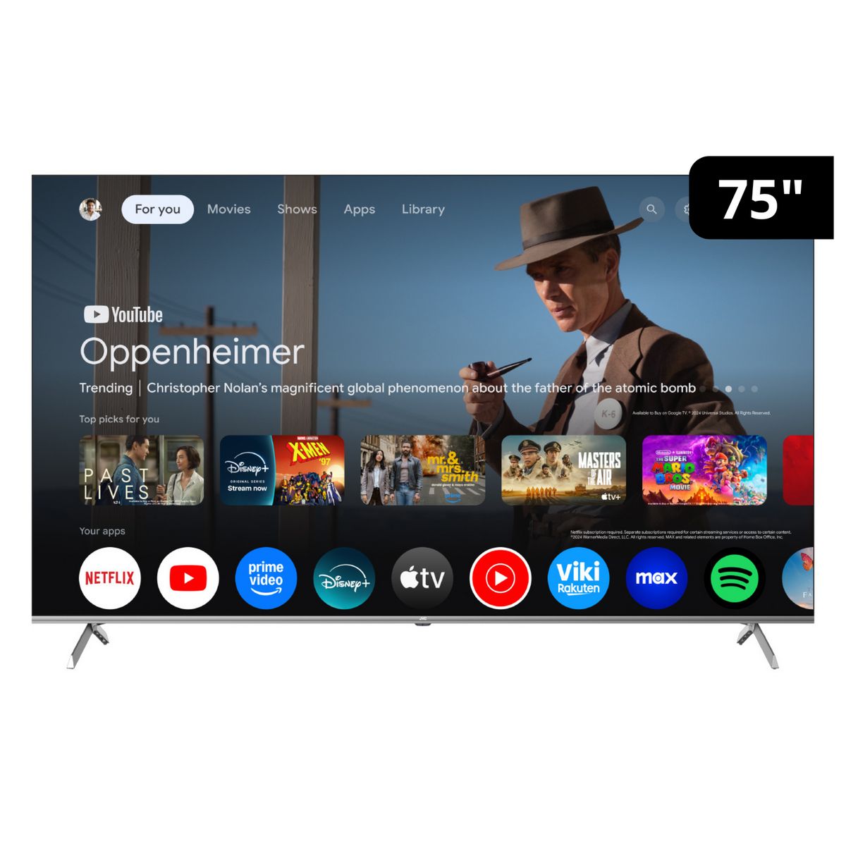 JVC - Televisor QLED 75 " 4K Ultra HD Google TV LT-75KB507