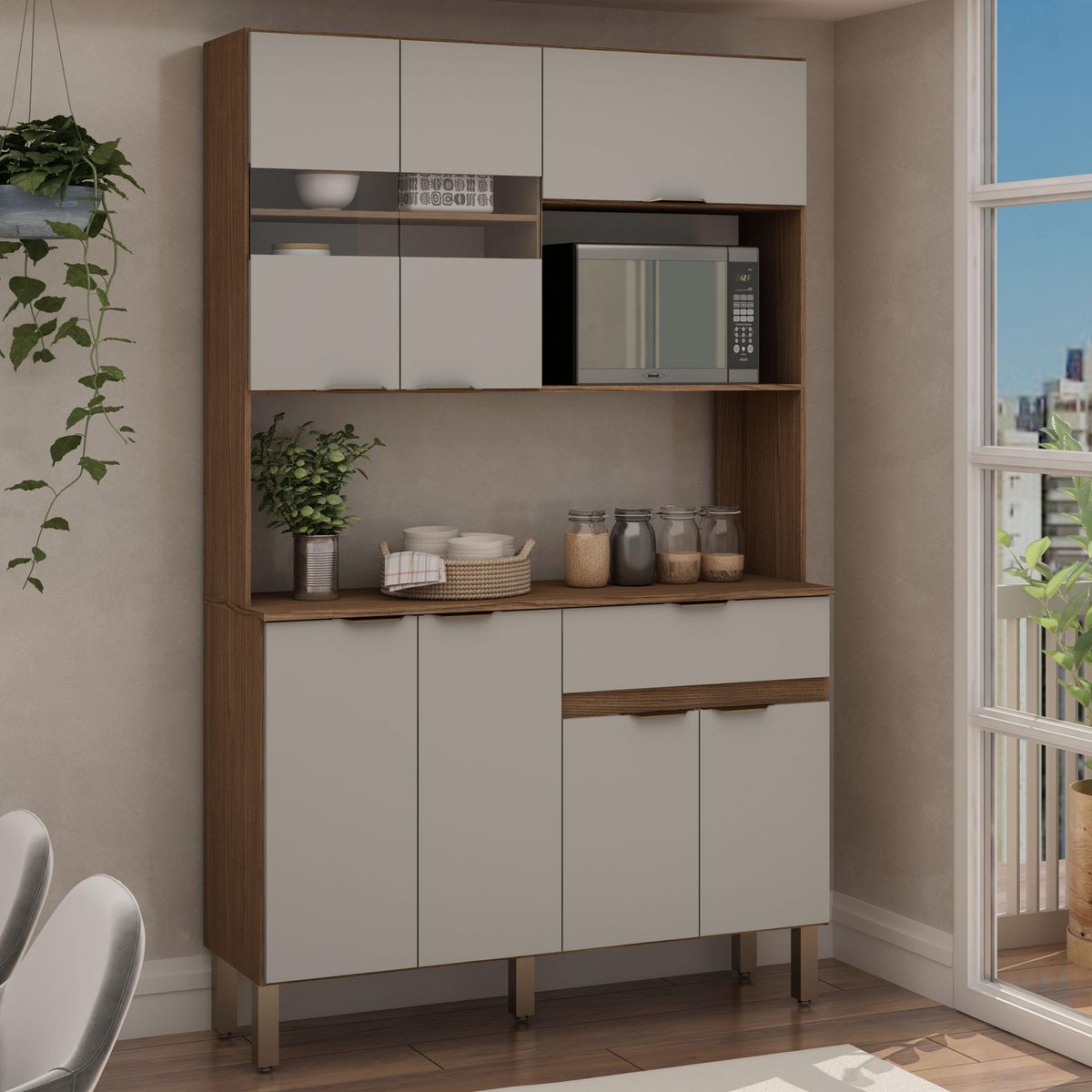 GENIALFLEX - Mueble de Cocina Nancy Ebano 122cm