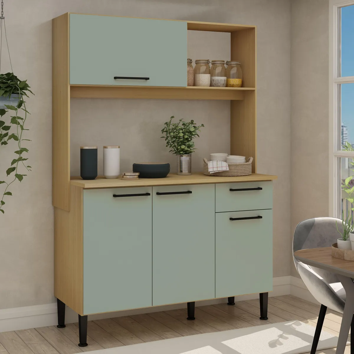 GENIALFLEX - Mueble de Cocina Marta Verde 122cm
