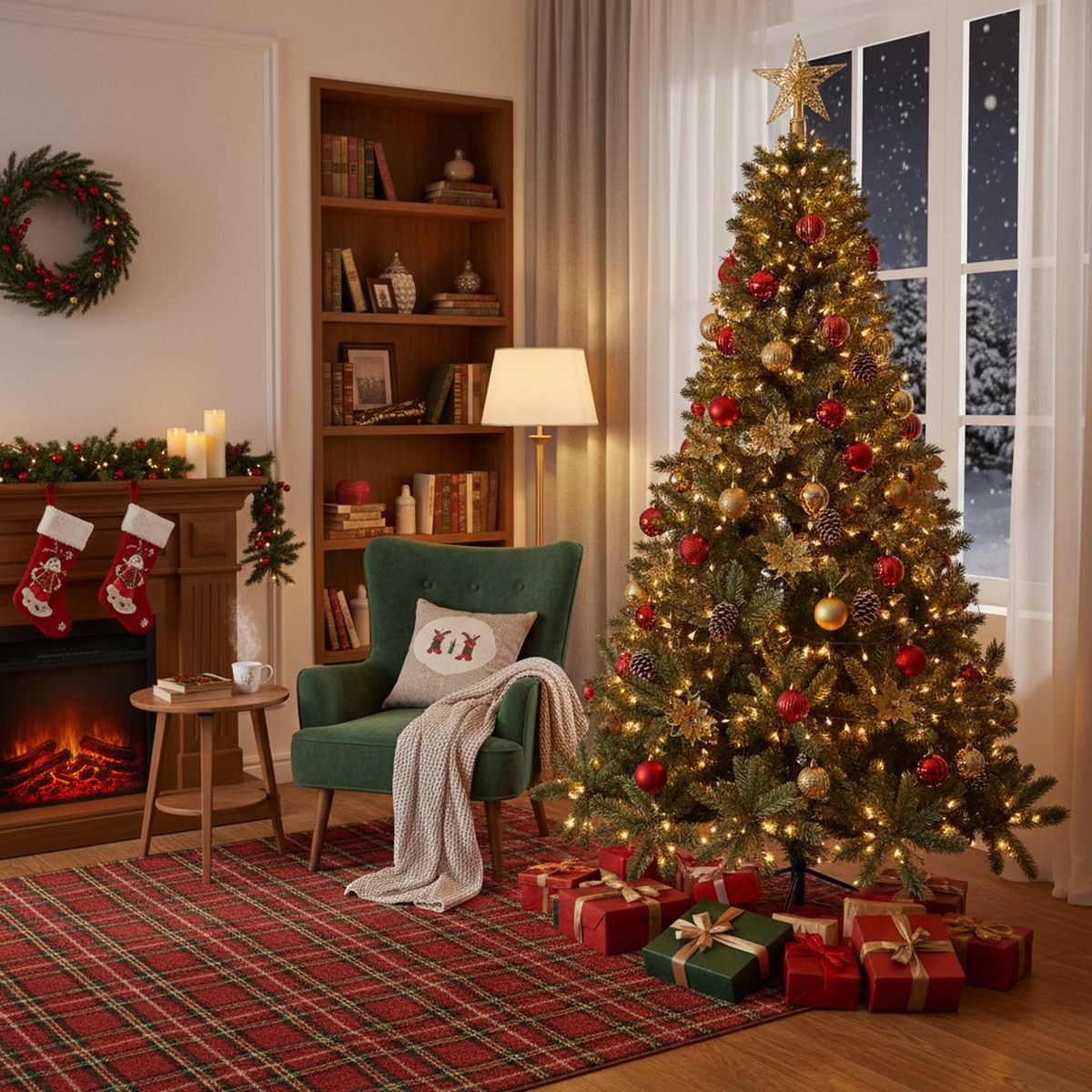 DEAR SANTA - Árbol de Navidad 180cm 488 Ramas Compacto Verde