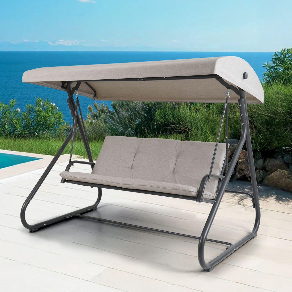 JUST HOME COLLECTION - Sillón Columpio Deluxe Crudo