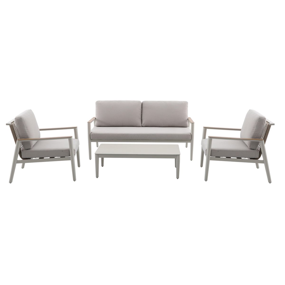 JUST HOME COLLECTION - Juego de Living de Terraza Venecia 4 Personas Beige