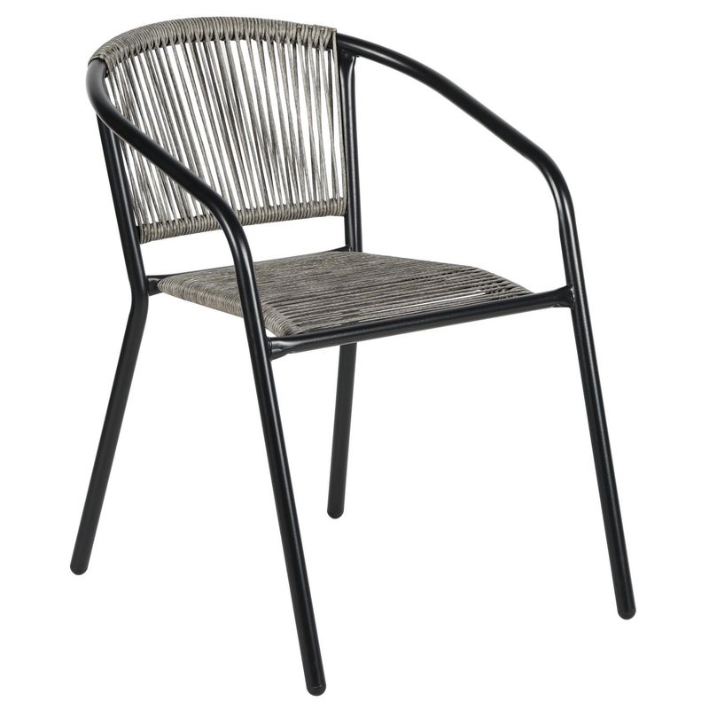 JUST HOME COLLECTION - Silla para Terraza Ratan Guadalajara Gris 74x54x63 cm