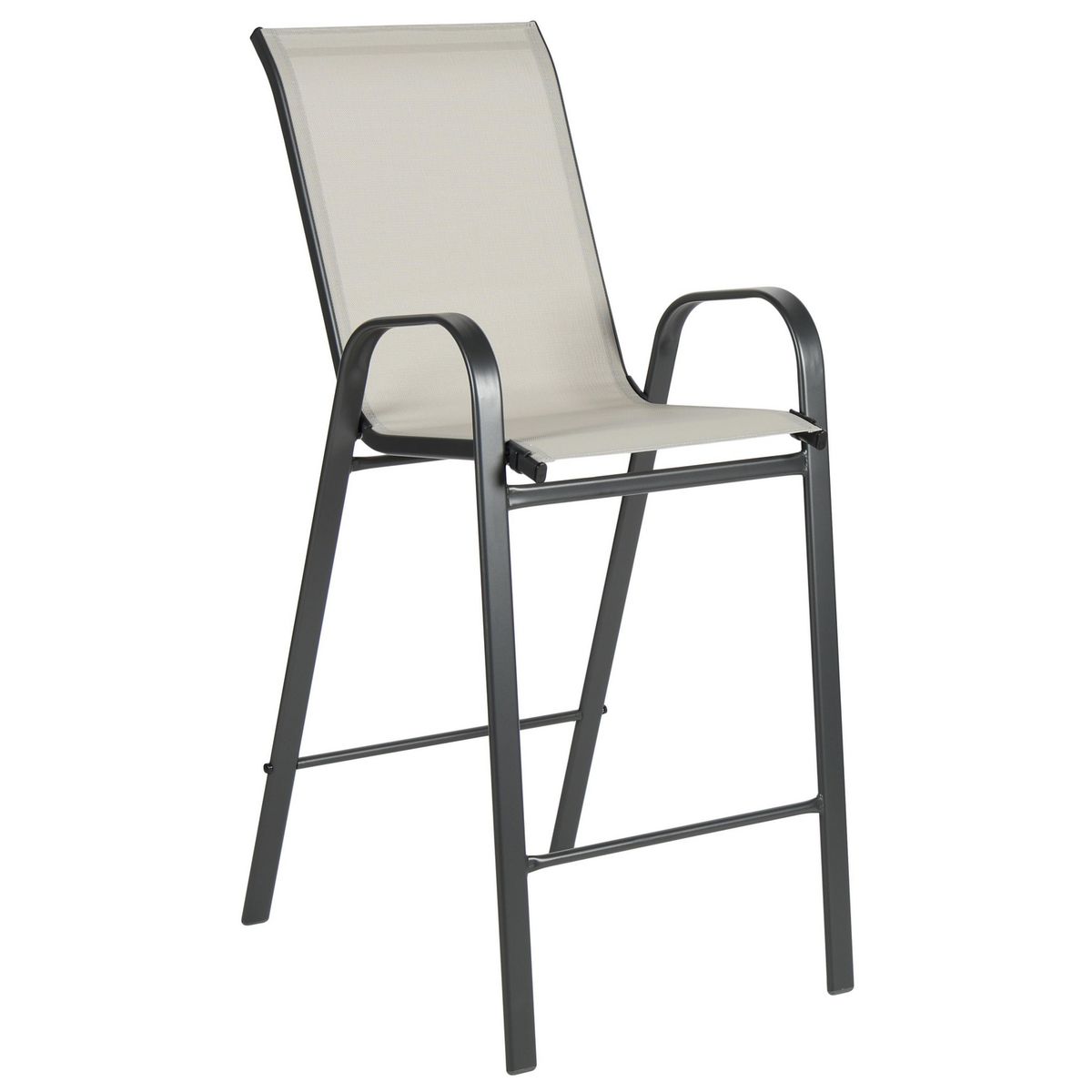 JUST HOME COLLECTION - Silla para Terraza Bar Gris Claro 73x55x124 cm