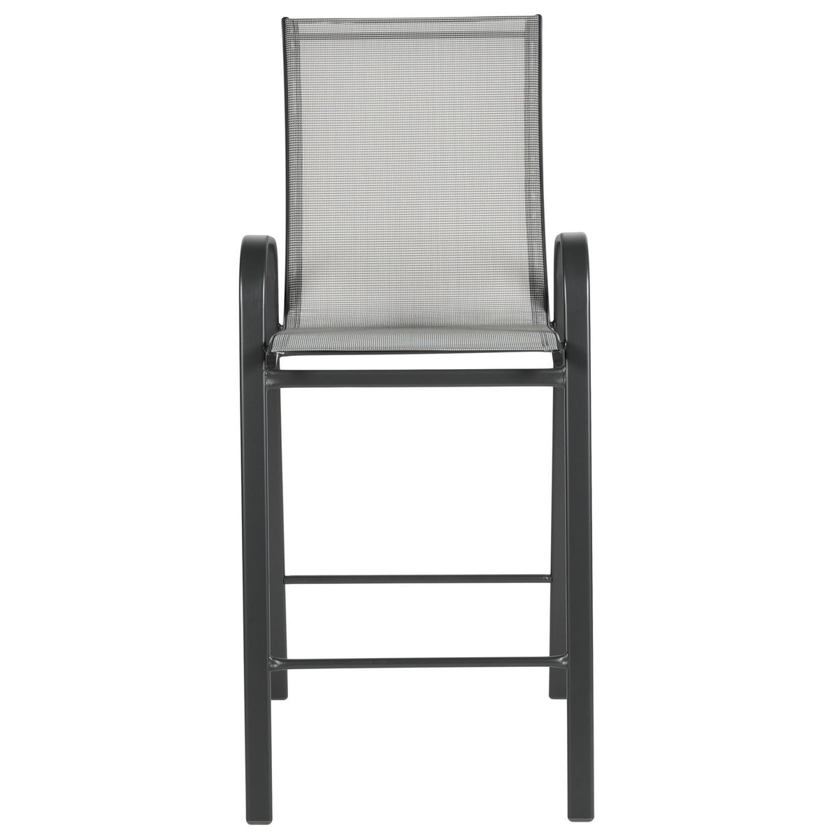 JUST HOME COLLECTION - Silla para Terraza Bar Gris Oscuro 73x55x124 cm