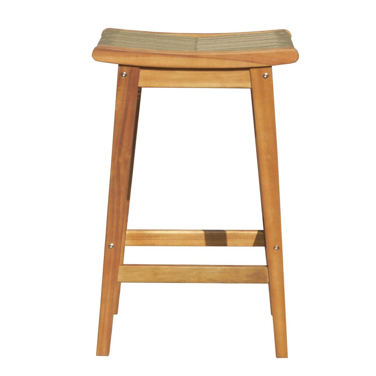 JUST HOME COLLECTION - Banco Bar De Madera Frutillar Para Terraza Natural 72x39x46 Cm