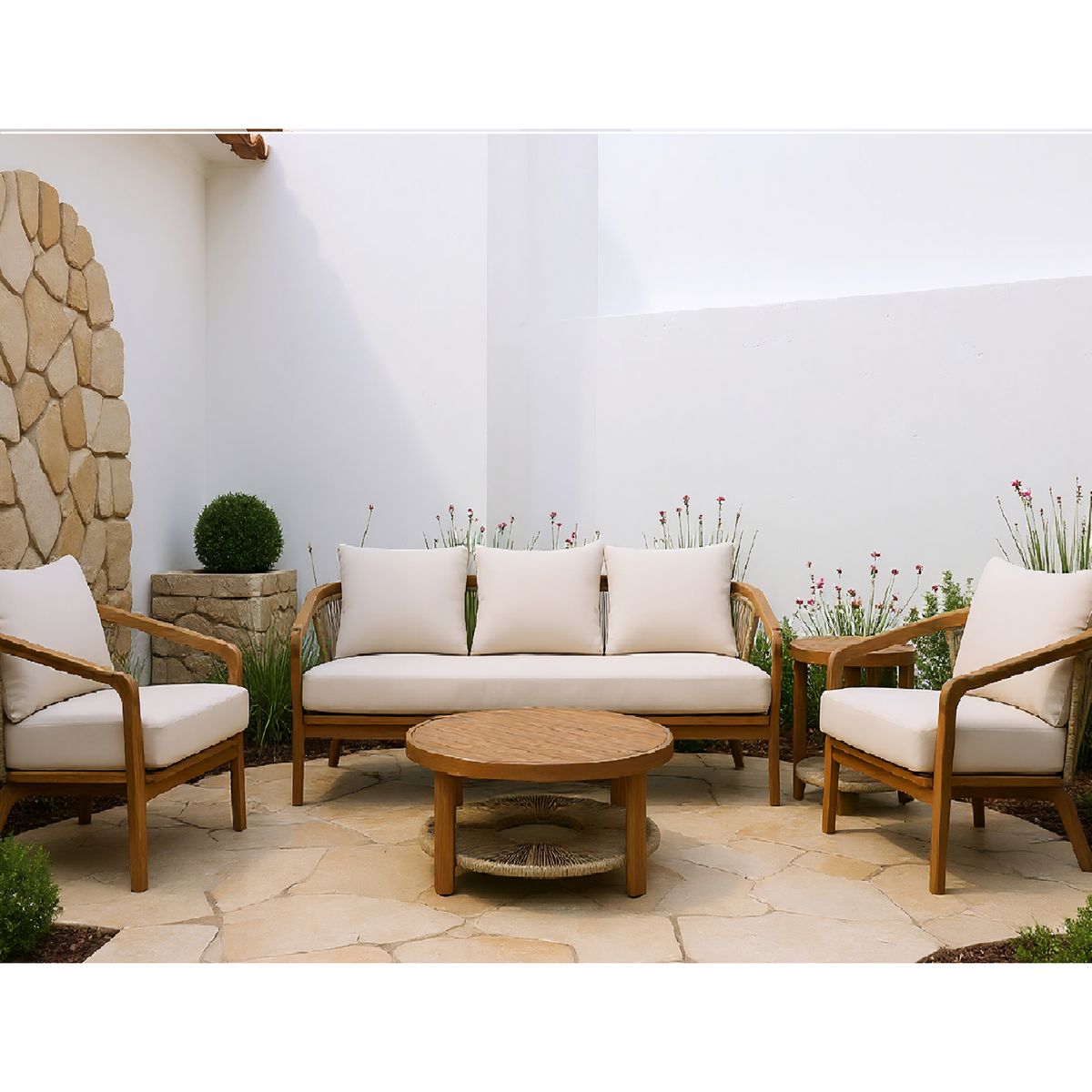 JUST HOME COLLECTION - Juego de Living de Terraza Sunday 5 Personas