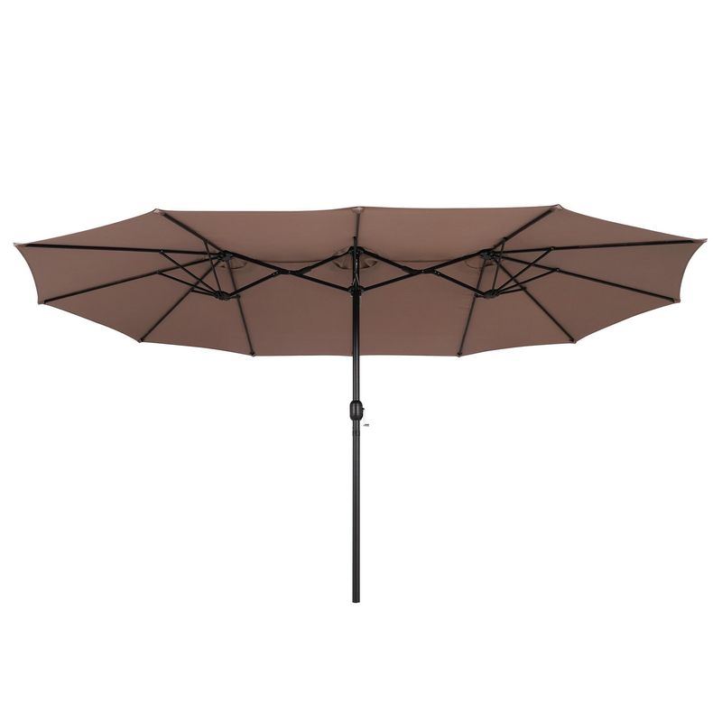 JUST HOME COLLECTION - Sombrilla Aluminio Central Doble 3.74m Taupe