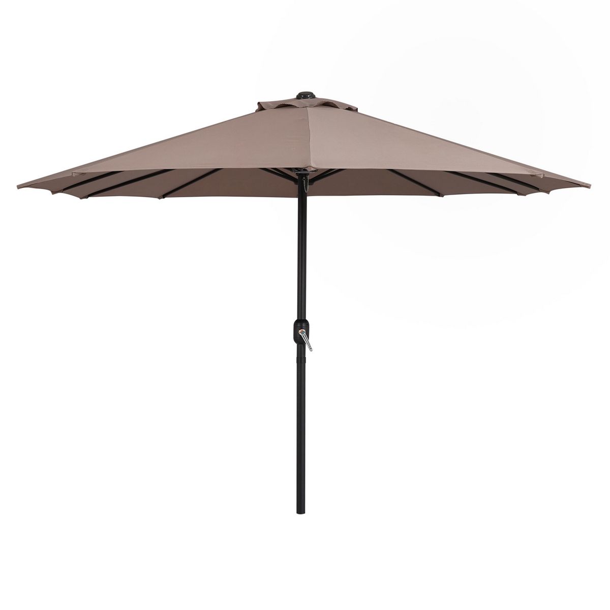 JUST HOME COLLECTION - Sombrilla Aluminio Central Doble 3.74m Taupe - No incluye base