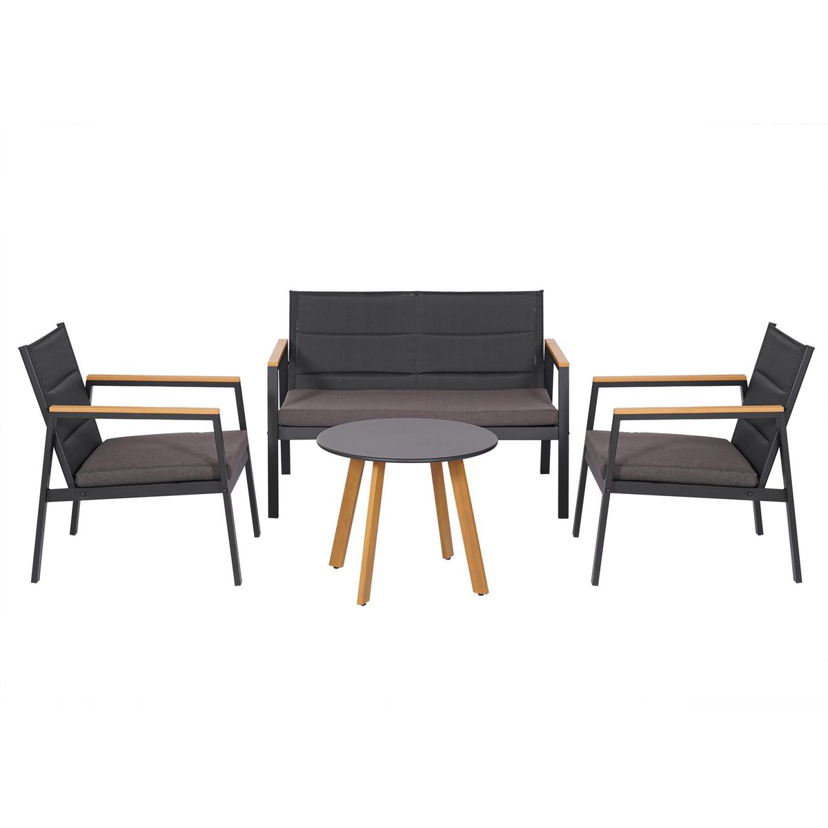 JUST HOME COLLECTION - Juego de Terraza Recife 2 Personas Negro