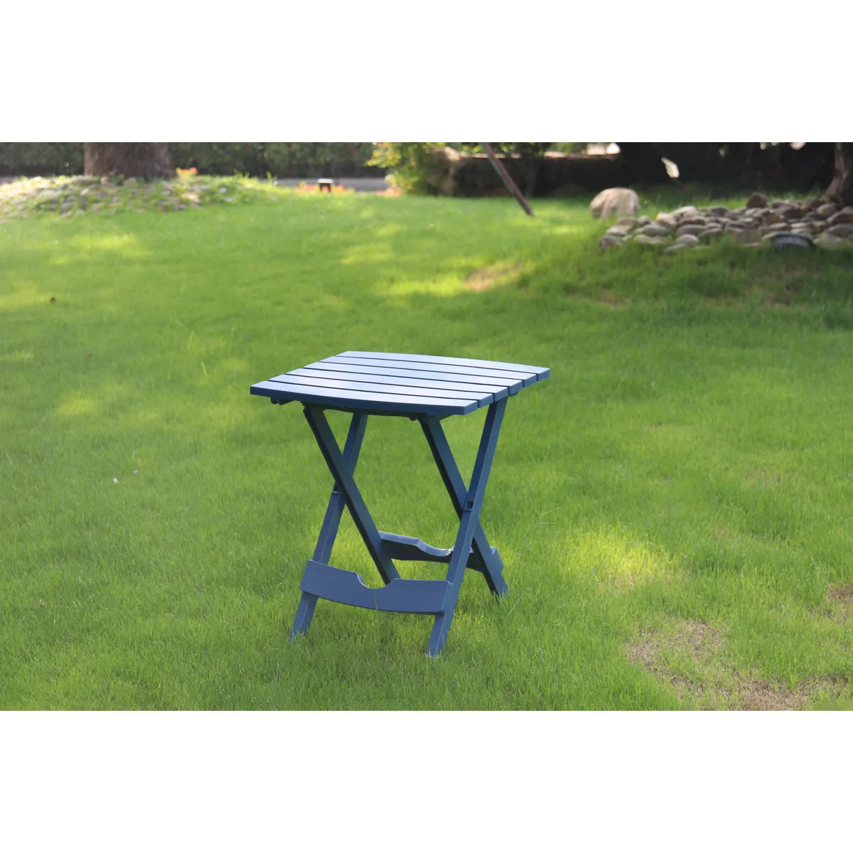 JUST HOME COLLECTION - Mesa de Resina Plegable 44x38x50 cm Azul