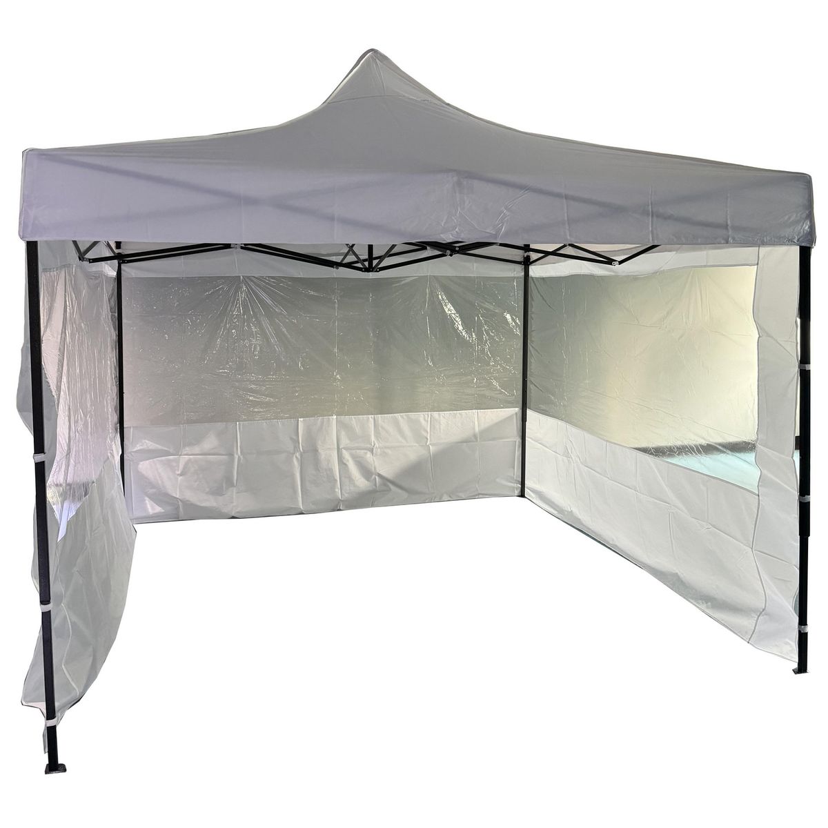 JUST HOME COLLECTION - Toldo Plegable con Pared 3x3m Protección UPF 50+ Blanco