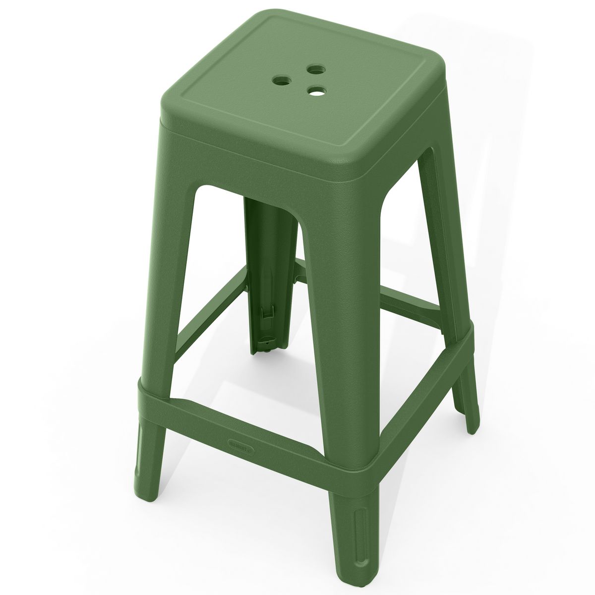 KETER - Silla Bar De Resina Lucca Verde Para Terraza 65x38.4x38.4 Cm