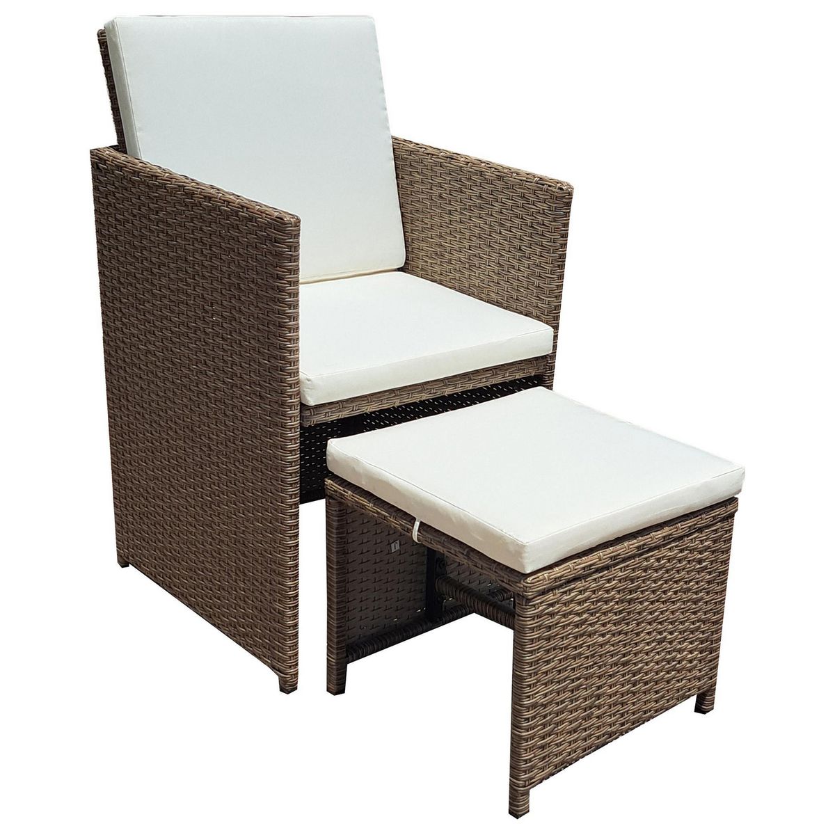 JUST HOME COLLECTION - Juego de Comedor 8 Personas Terraza Ratan