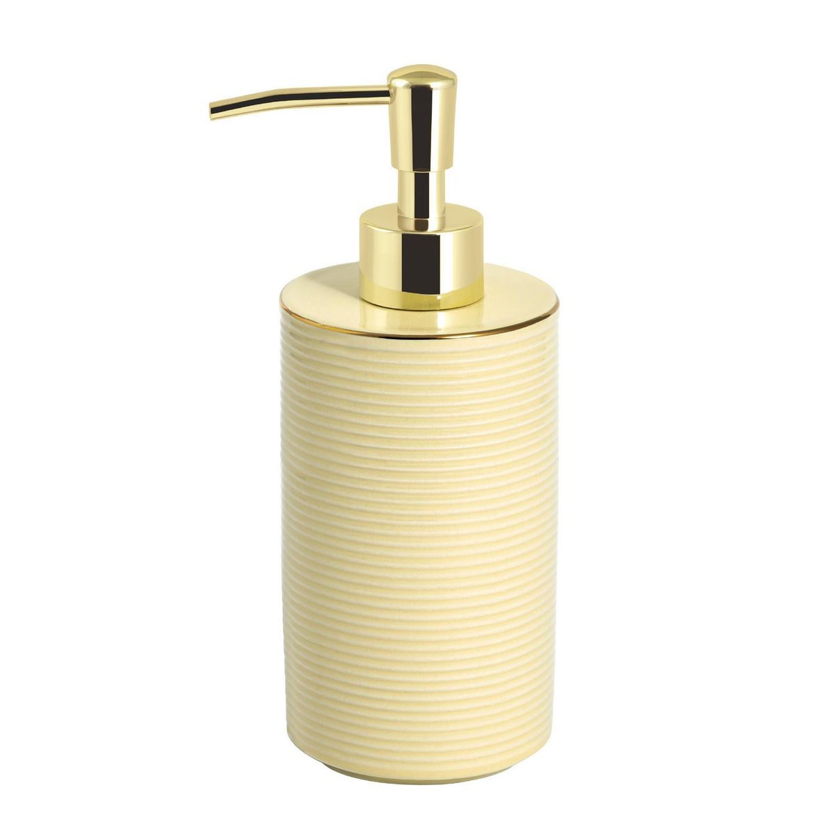 JUST HOME COLLECTION - Dispensador de Jabón Rene Amarillo + Portacepillos de Cerámica Rene 270ml Amarillo + Jabonera de Cerámica Rene Amarillo