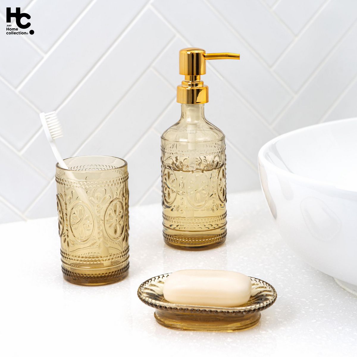 JUST HOME COLLECTION - Vaso Floral 290 ml Amarillo