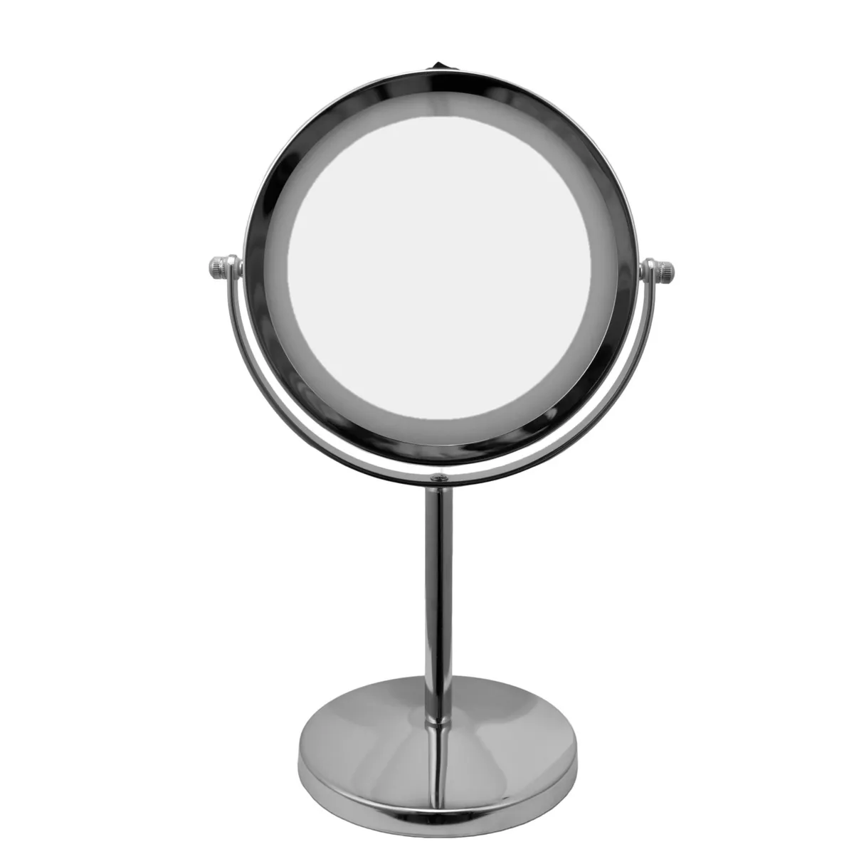 JUST HOME COLLECTION - Espejo Cosmético Redondo con Aumento 10X Plateado