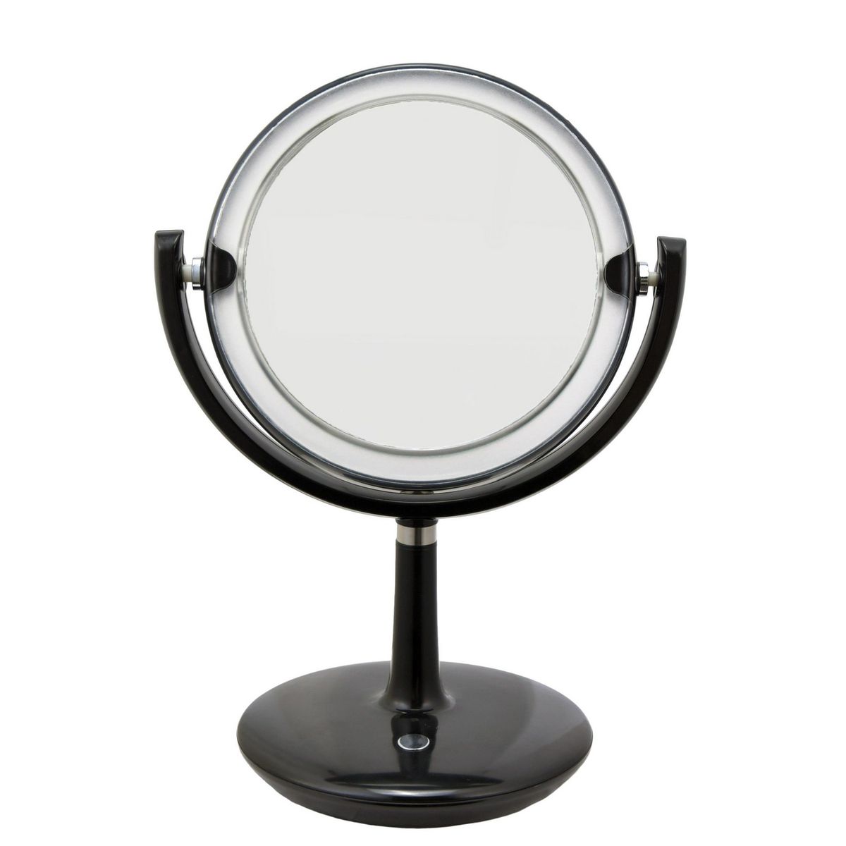 JUST HOME COLLECTION - Espejo Cosmético Redondo Negro con Aumento 5X