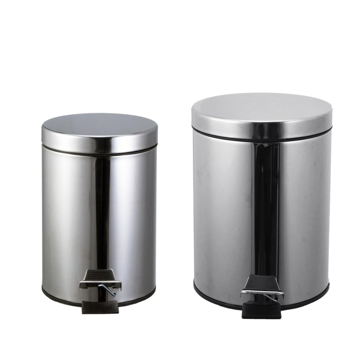 JUST HOME COLLECTION - Set 2 Papeleras de Metal 3L y 5L