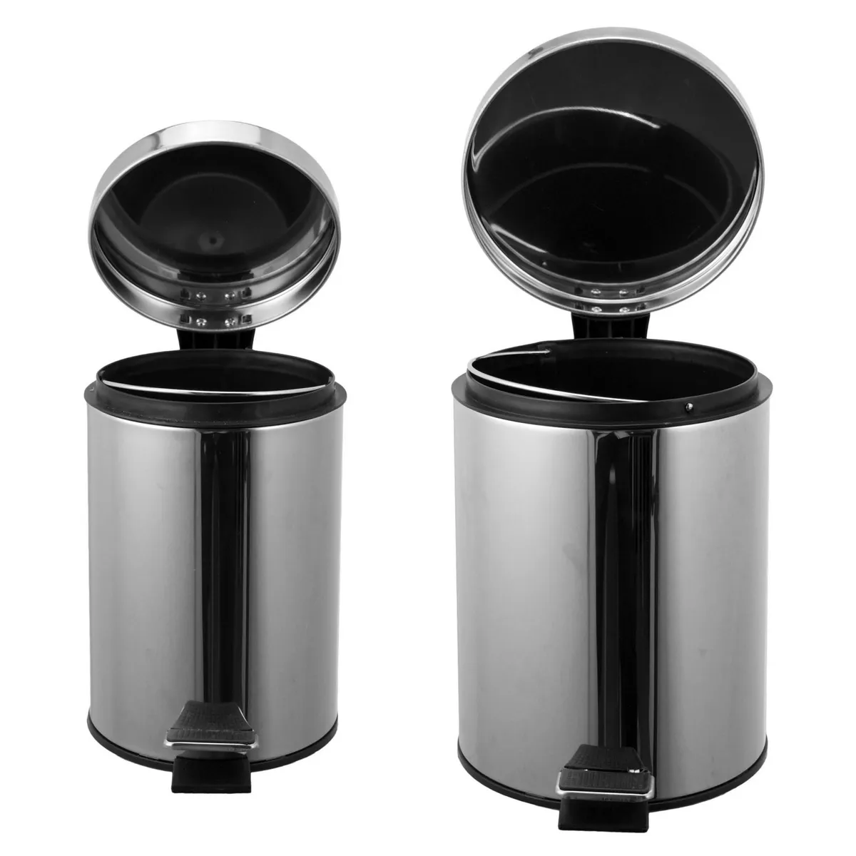 JUST HOME COLLECTION - Set 2 Papeleras de Metal 3L y 5L