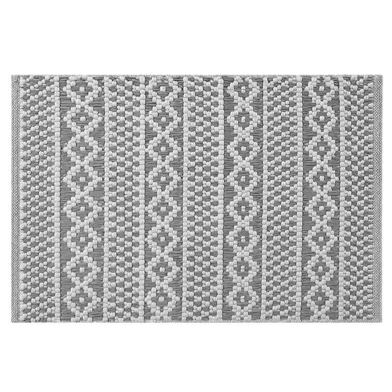 JUST HOME COLLECTION - Limpia Pies de Baño Algodón Clair 40x60 cm Gris