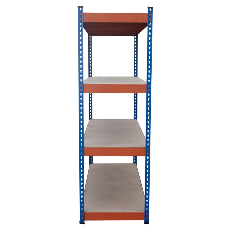 FIXSER - Estante de Metal 4 Niveles 160x183x60cm Azul y Naranja