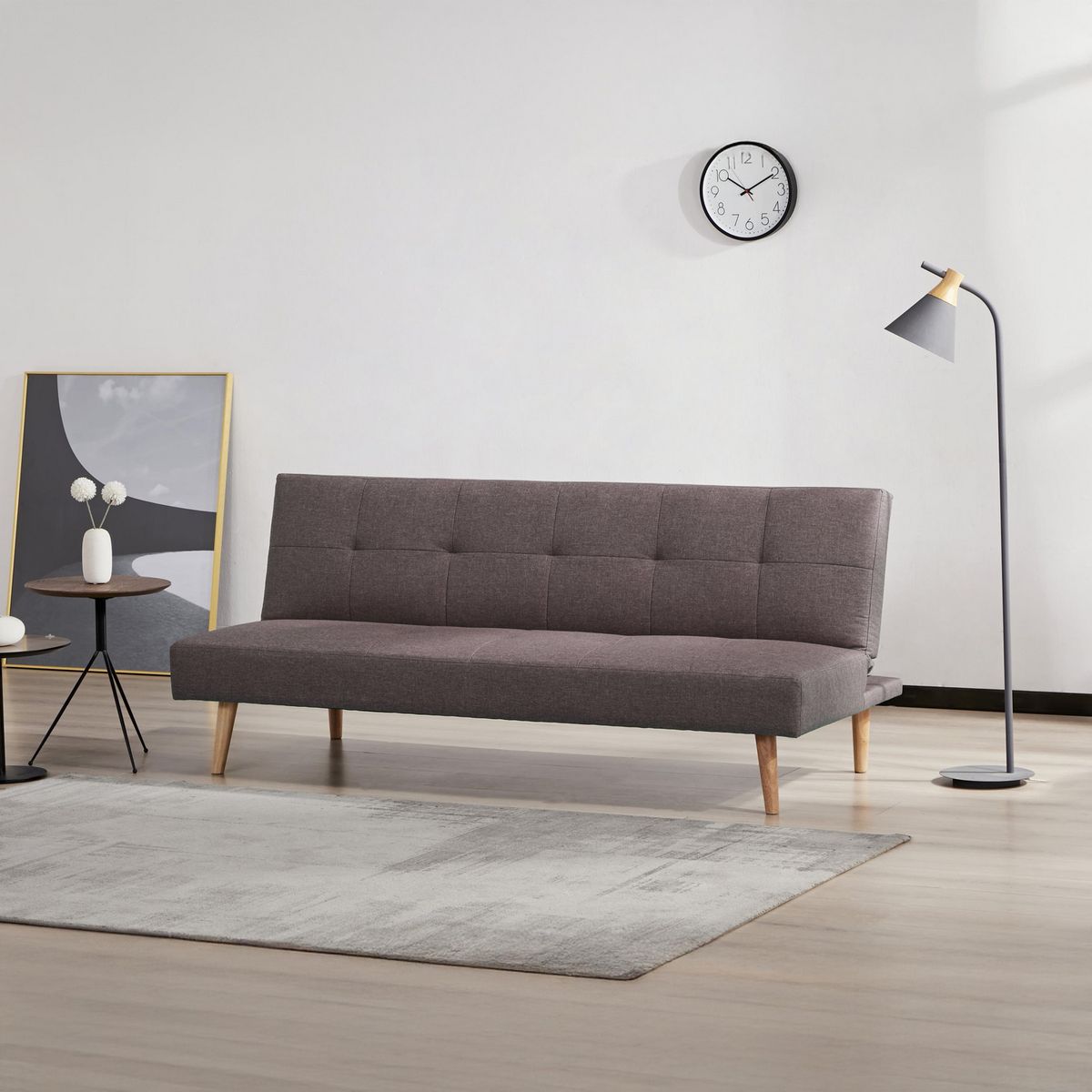 JUST HOME COLLECTION - Sofá cama Futón Harry Café 179x78x76cm