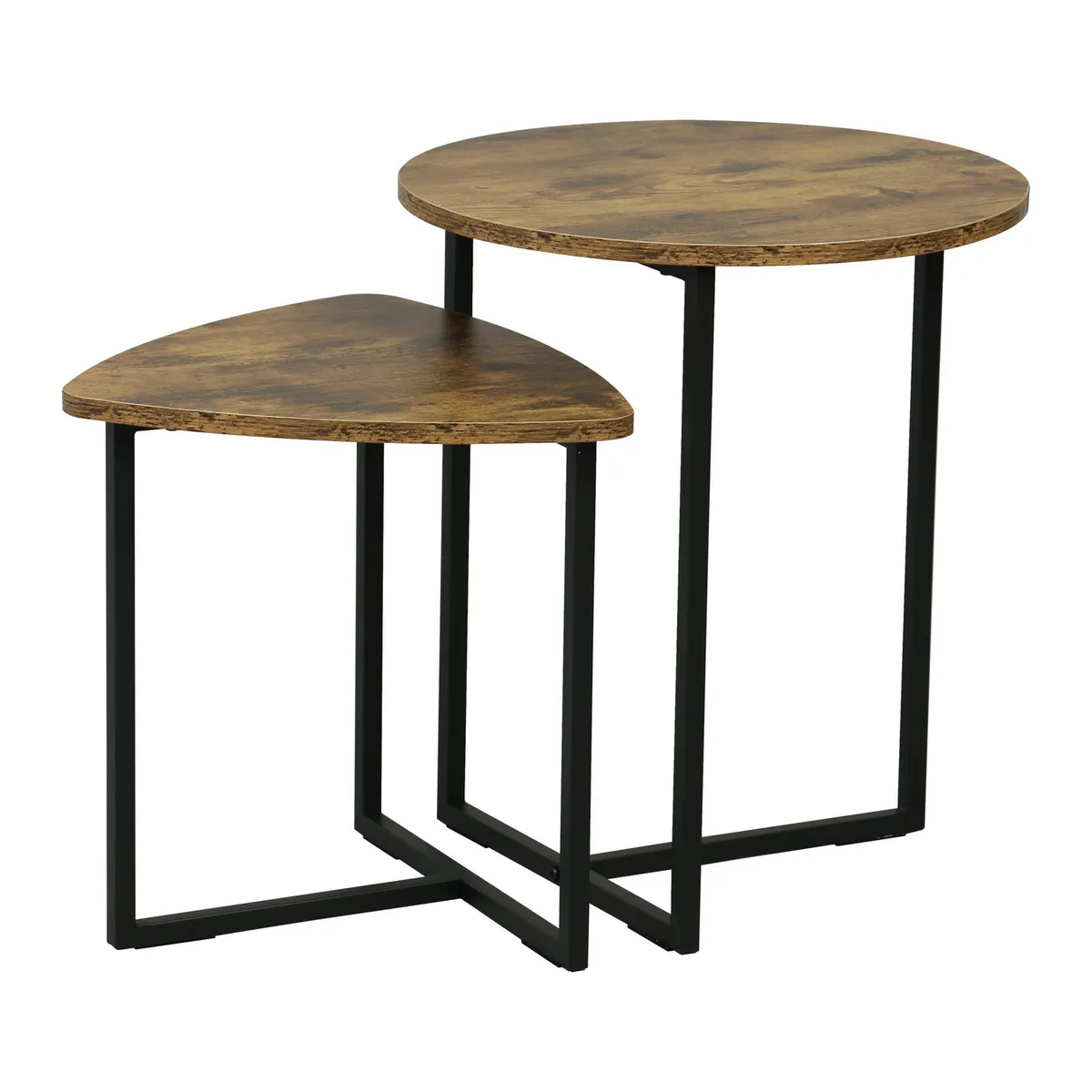 JUST HOME COLLECTION - Mesa de Centro 2 Piezas Genevie 45x45x51 cm Negro