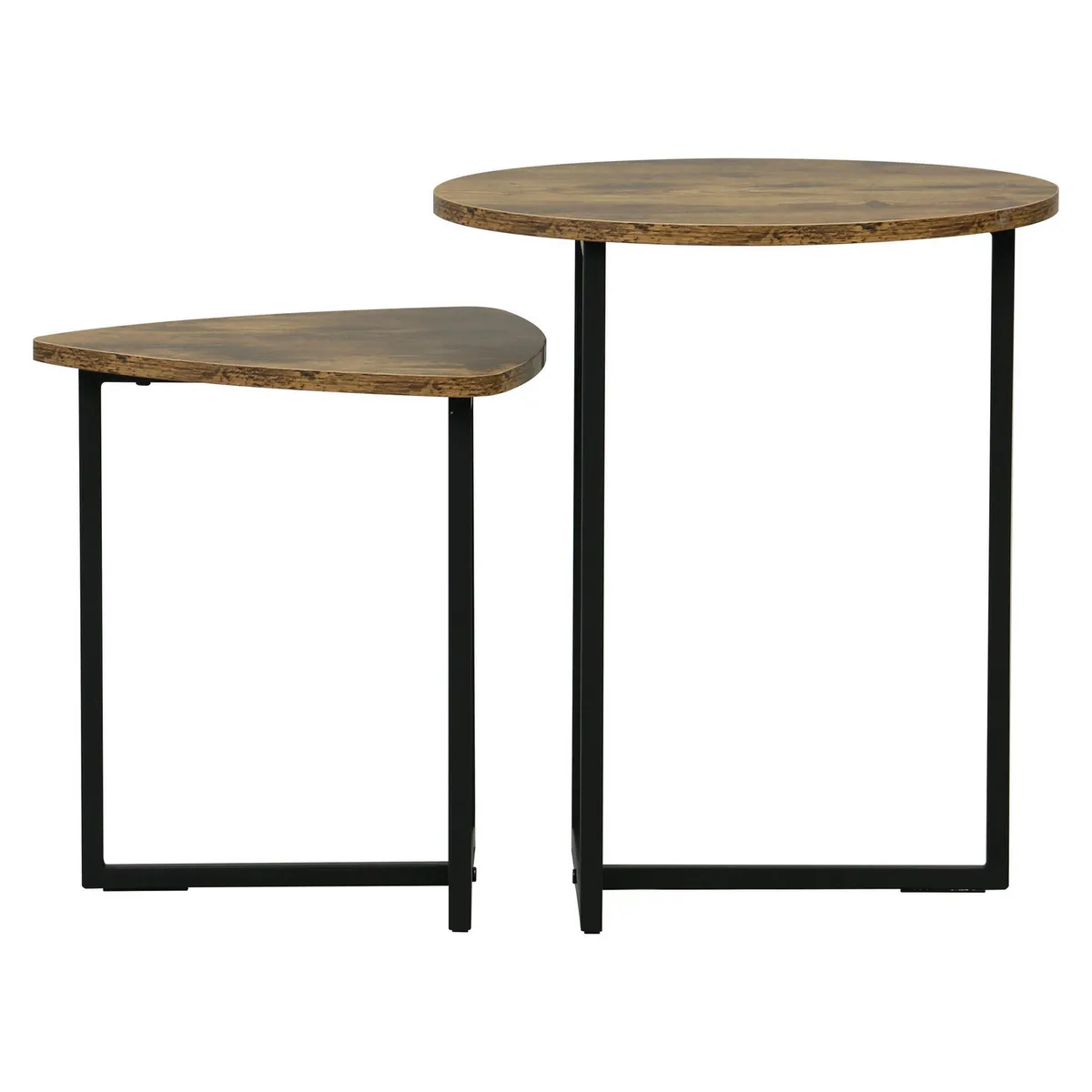 JUST HOME COLLECTION - Mesa de Centro 2 Piezas Genevie 45x45x51 cm Negro