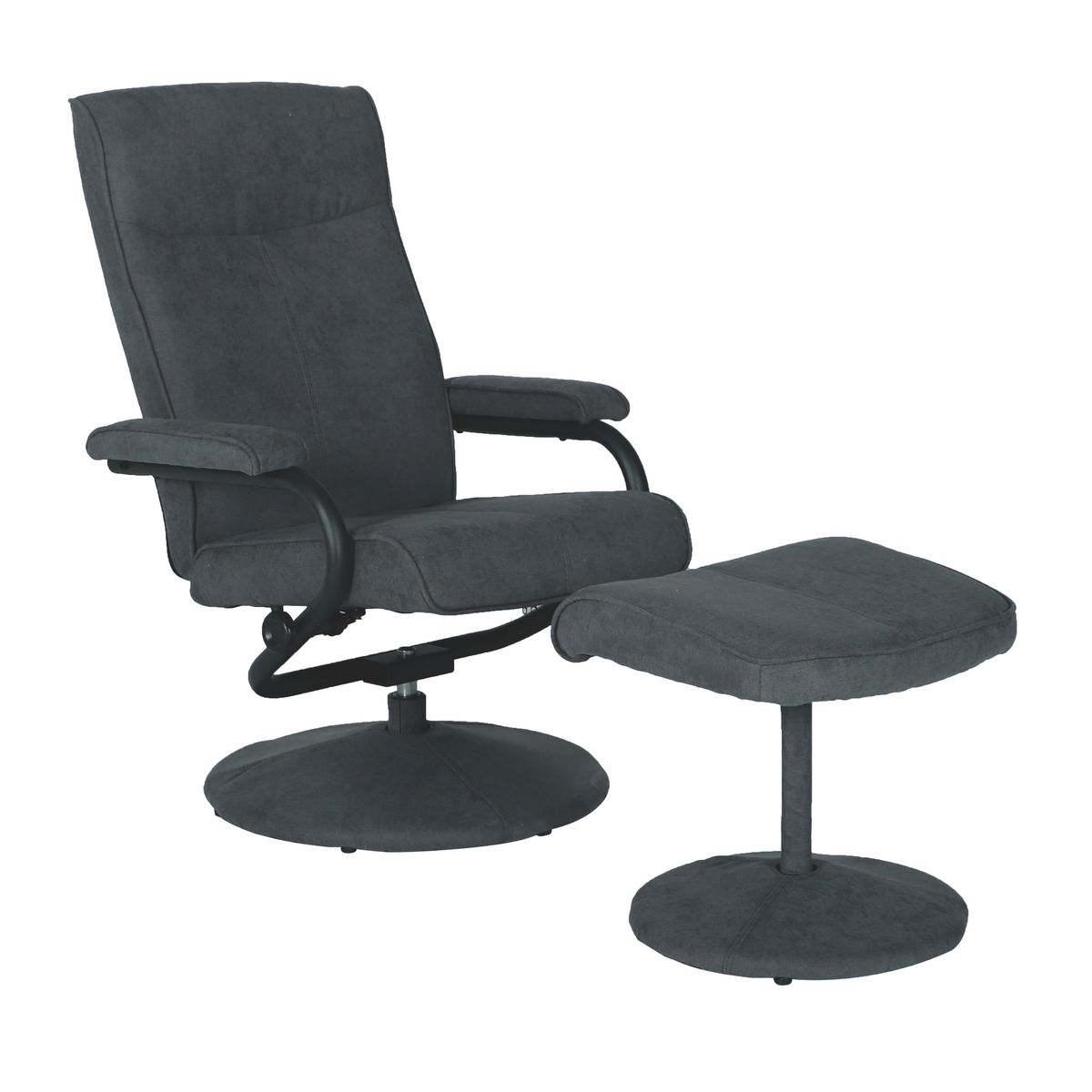 JUST HOME COLLECTION - Sillón Reclinable 1 Cuerpo con Apoyapies Gris