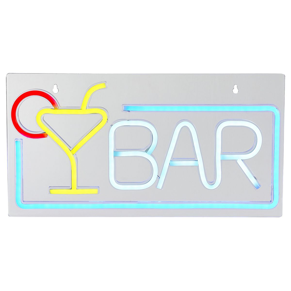 JUST HOME COLLECTION - Letrero LED Neón Bar Tail Blanco 5.5 W 2x22 cm