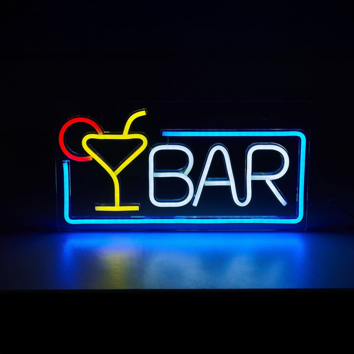 JUST HOME COLLECTION - Letrero LED Neón Bar Tail Blanco 5.5 W 2x22 cm