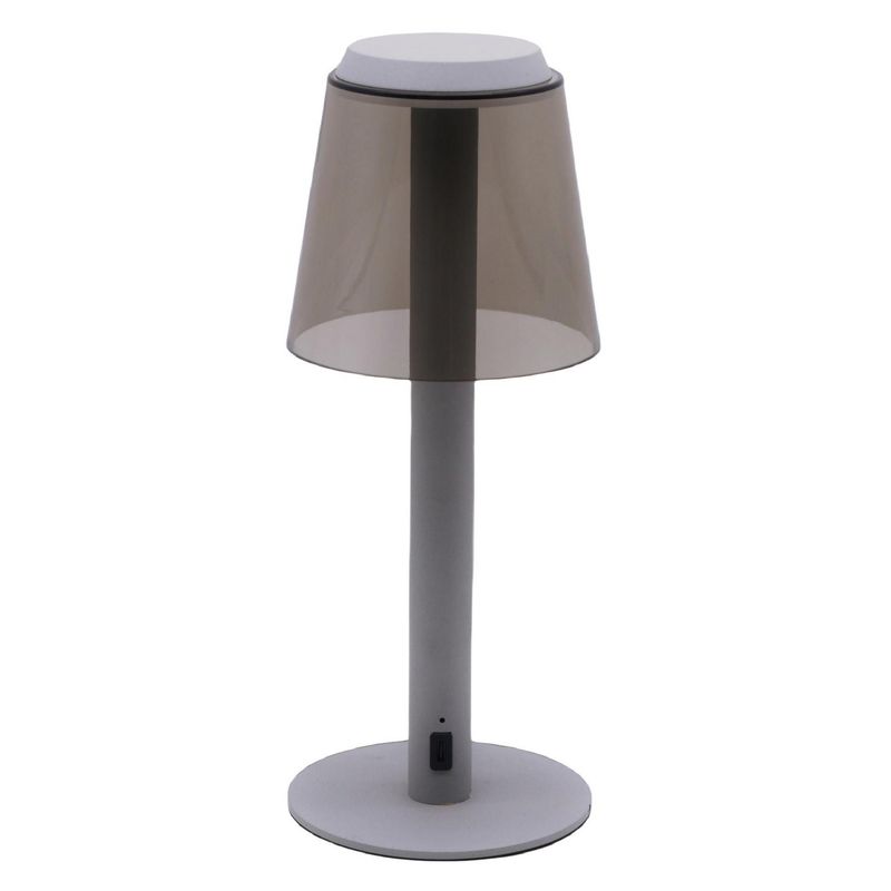 JUST HOME COLLECTION - Lámpara de Mesa Recargable Luna Gris/Plata 1.3 W 12x30 cm