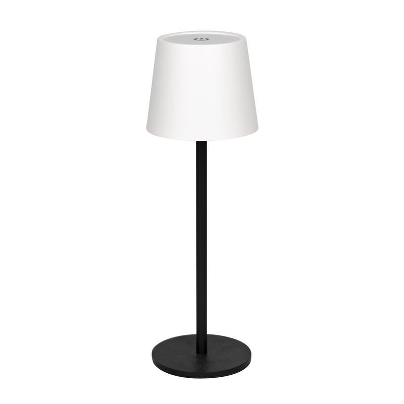 JUST HOME COLLECTION - Lámpara de Mesa Tina Recargable Negro 1.9 W 9x27.5 cm