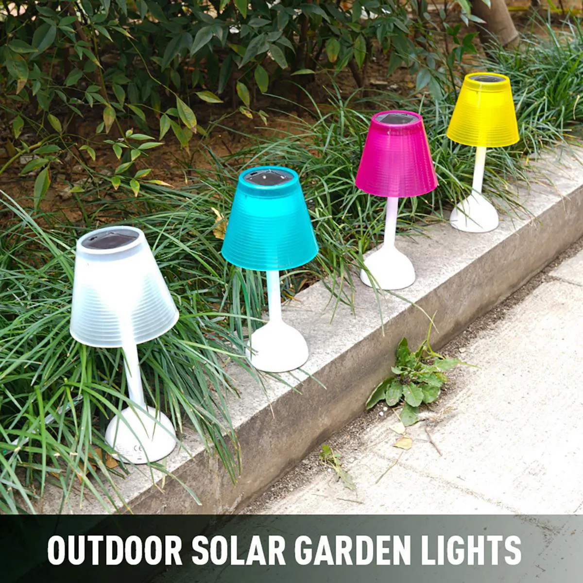 CASA BONITA - Lámpara de Mesa Solar Color Rojo 2 W 9.2x9.2 cm