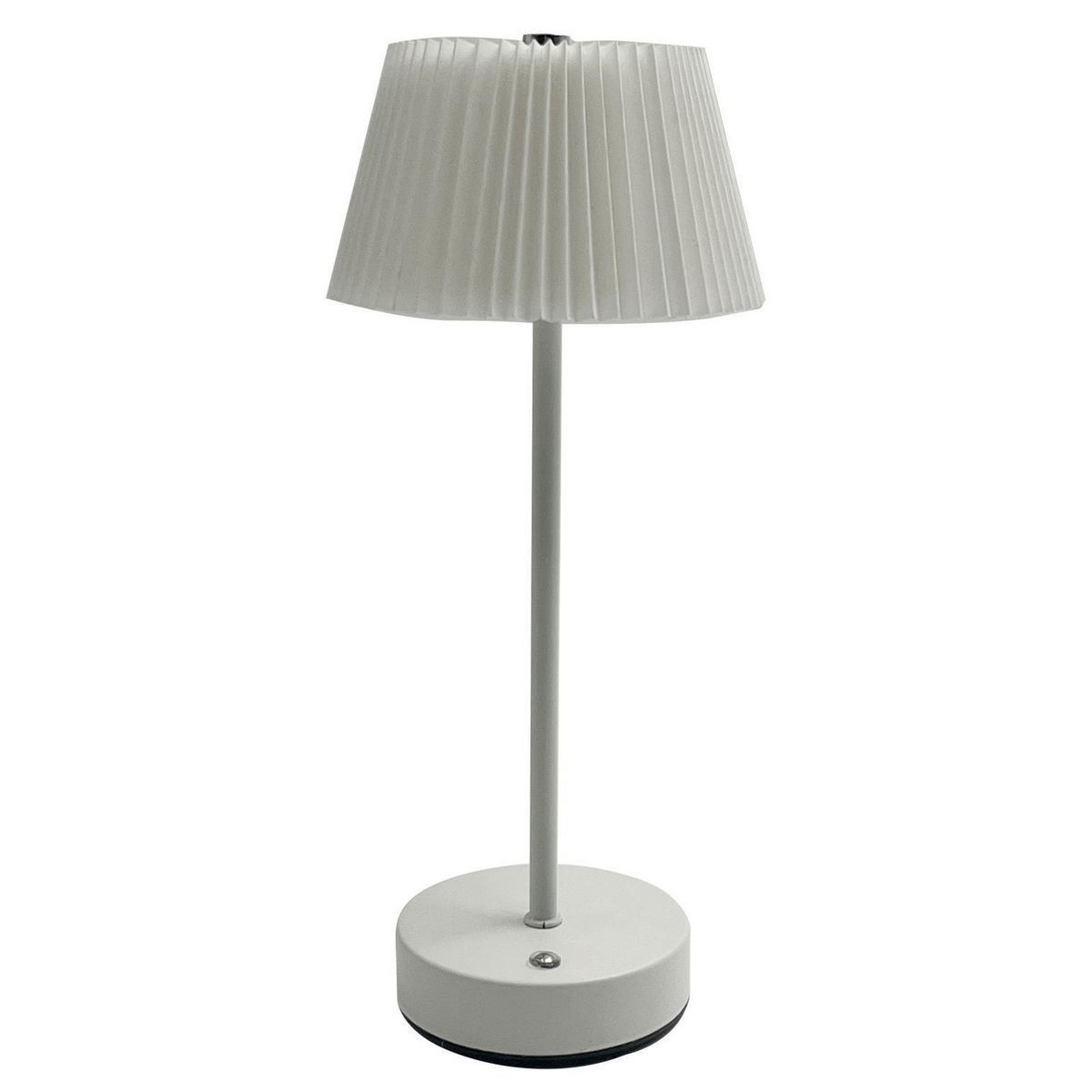 JUST HOME COLLECTION - Lámpara de Mesa Touch USB Blanca 14x31,5 cm