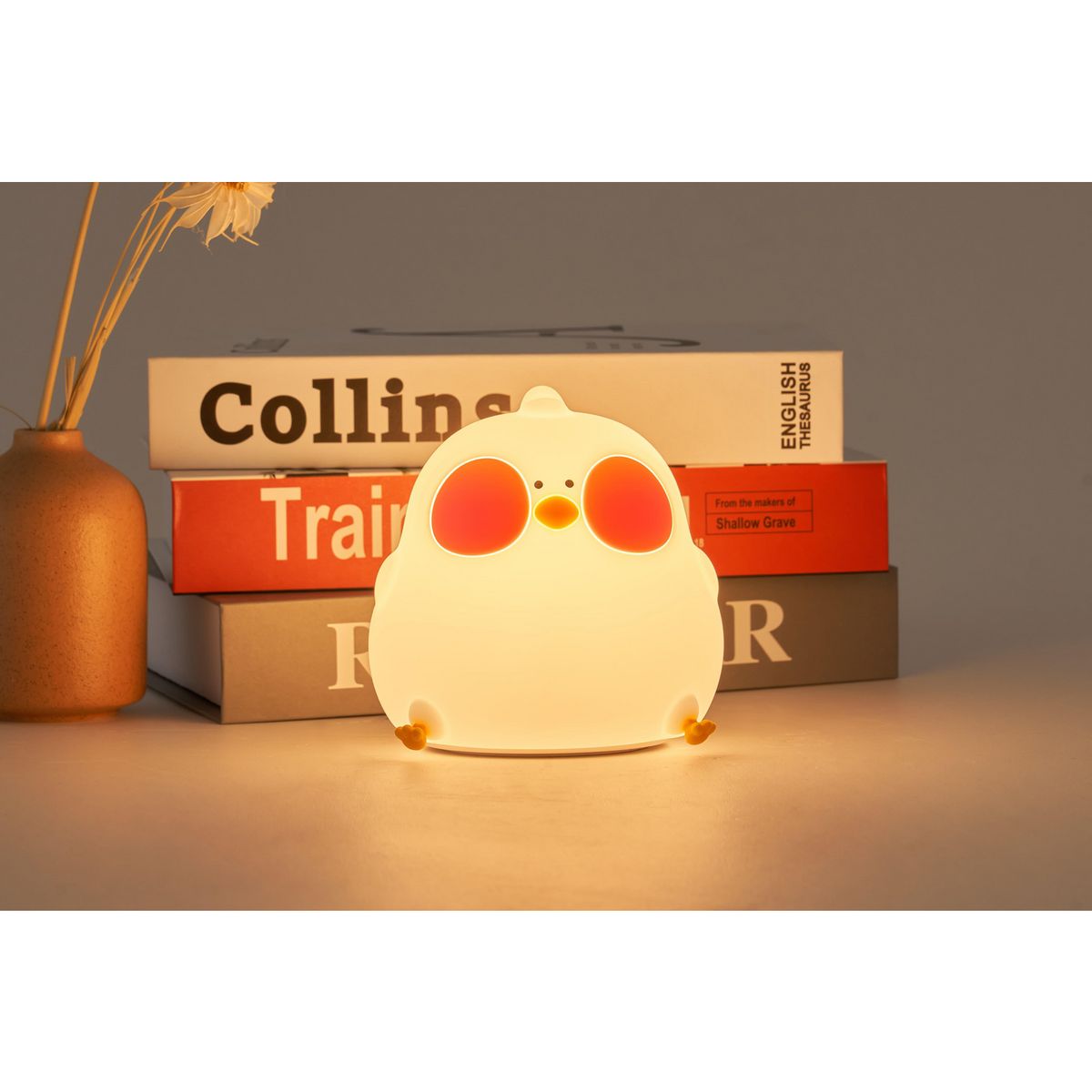 JUST HOME COLLECTION - Lámpara Decorativa Pollito Blanco 11x11.5cm